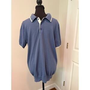 Marconi Light Blue Mens Polo Knit Shirt